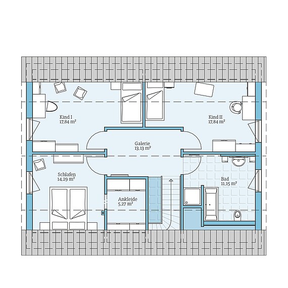 Fertighaus Variant 45-175: Grundriss DG