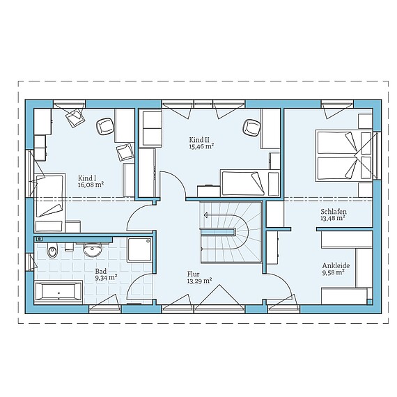 Fertighaus Vita 156: Grundriss OG