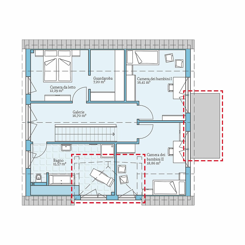 Casa Prefabbricata Variant 35-176: Opzione di pianificazione soffitta