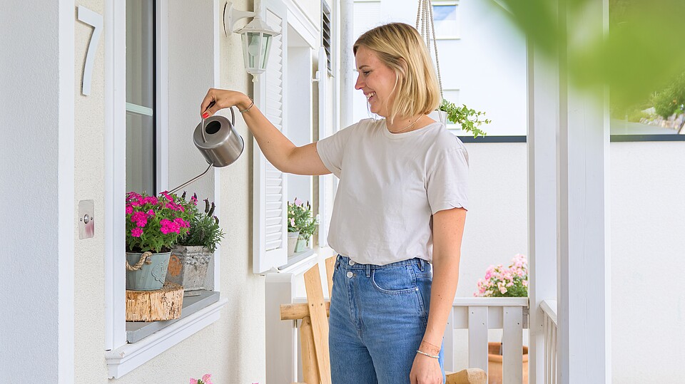 Eingang: Bauherren Familie Lübker aus Butzbach