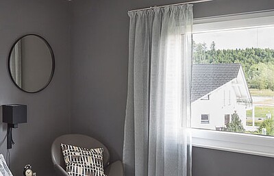 Schlafzimmer in einem Fertighaus von Hanse Haus