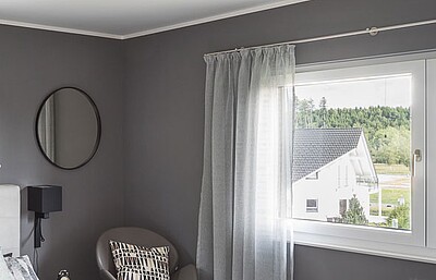 Schlafzimmer in einem Fertighaus von Hanse Haus