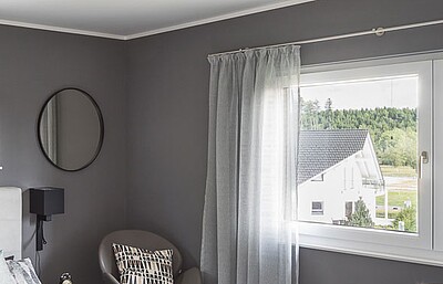 Schlafzimmer in einem Fertighaus von Hanse Haus