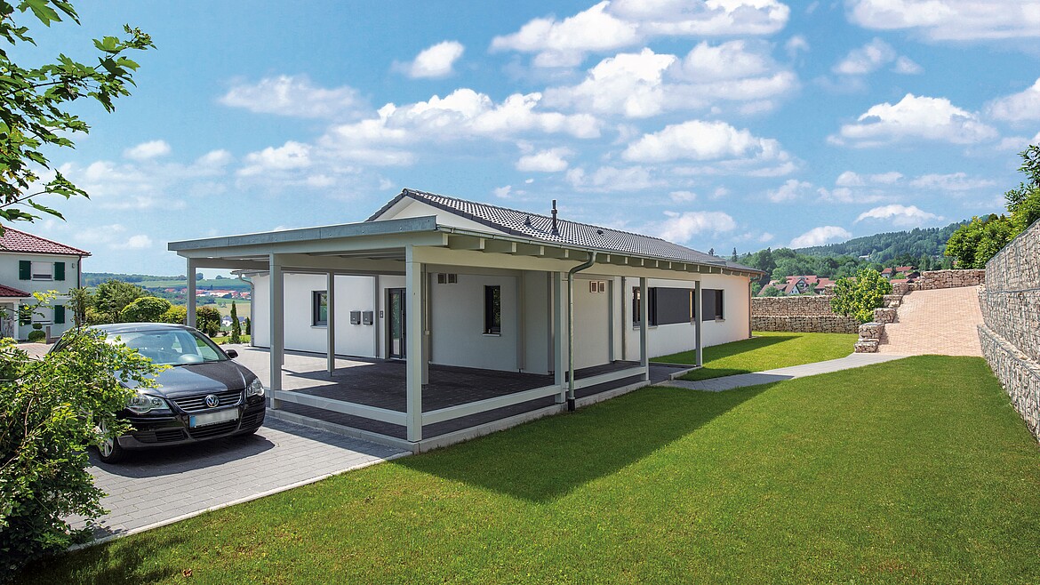 Bauherren Familie Leitsch aus Oberleichtersbach - Hanse Haus Eingang: Bauherren Familie Leitsch aus Oberleichtersbach