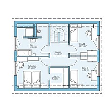 Variant 28-132 – Basisgrundriss (DG) QNG⁺-Line: Variant 28-132: Grundriss DG - Hanse Hause