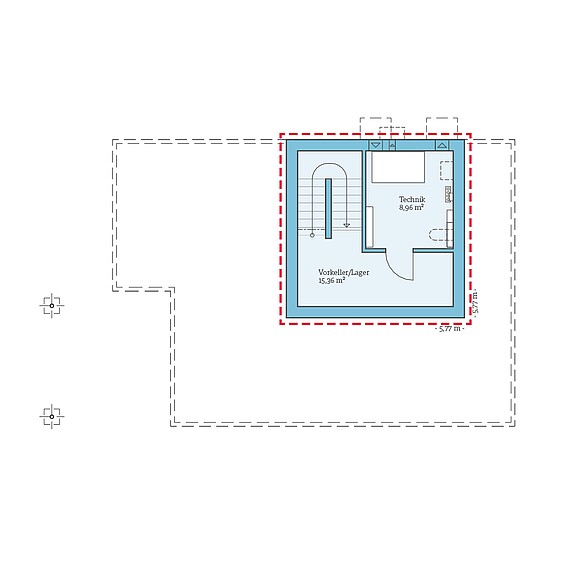 Fertighaus Villa 178: Grundrissoption KG