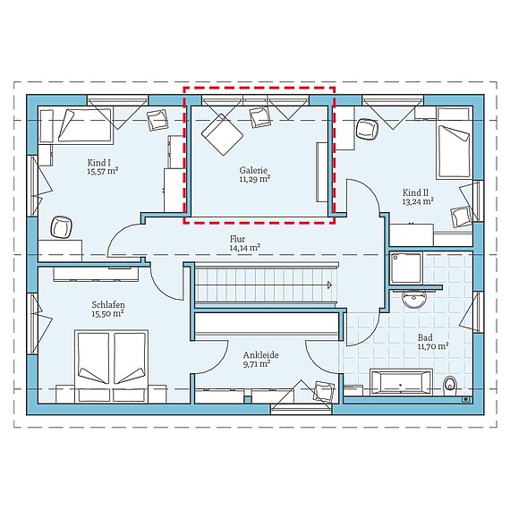 Fertighaus Variant 25-183: Grundrissoption DG