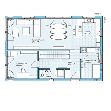 Fertighaus Variant 25-192: Grundriss EG