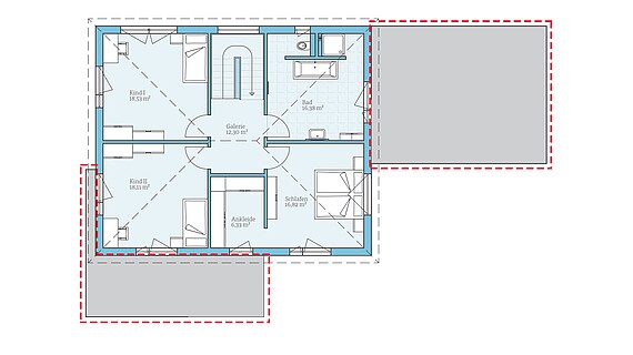 Fertighaus Villa 177: Grundrissoption OG