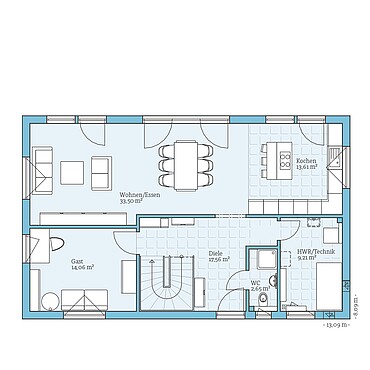 Fertighaus Vita 180: Grundriss EG